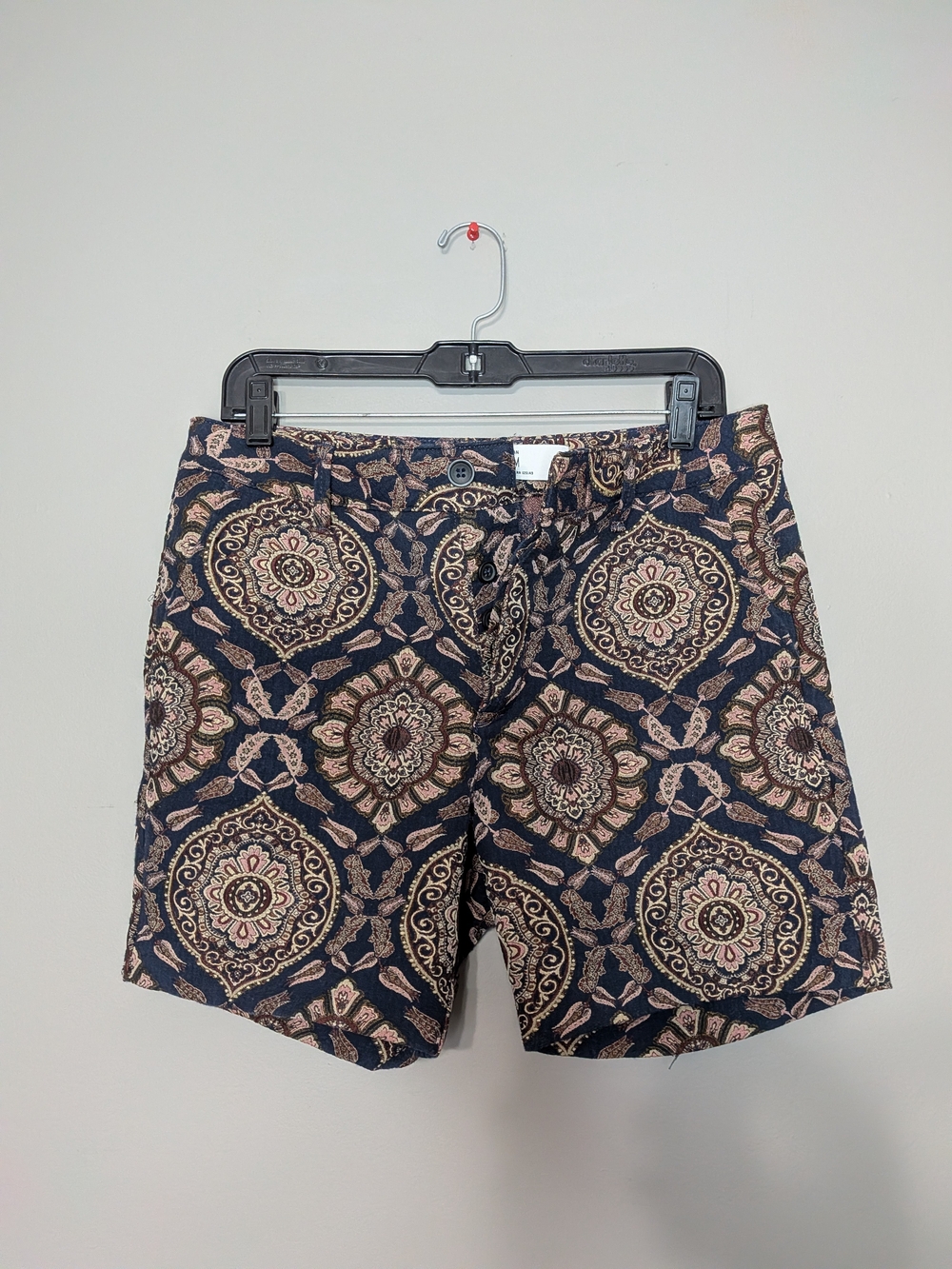 TOPMAN- Navy Blue Shorts- Oriental Pattern